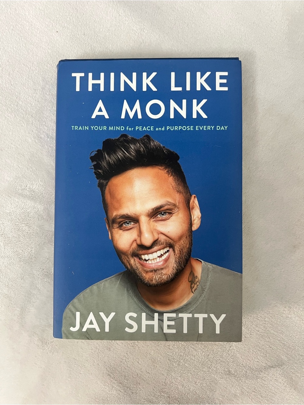 Think Like a Monk - Blue Hardcover Back Cover
